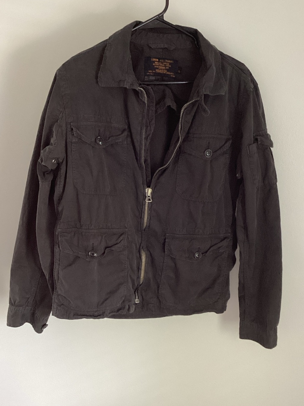J. Crew Men's Dark Brown Military Field Jacket